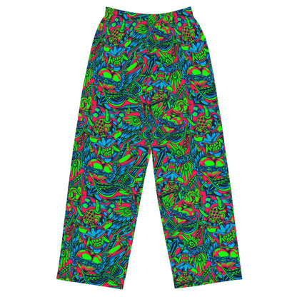 Kabuki Phantom Neon CAMO unisex wide-leg pants - 2XS - Wide-leg Pants