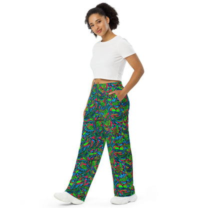 Kabuki Phantom Neon CAMO unisex wide-leg pants - Wide-leg Pants