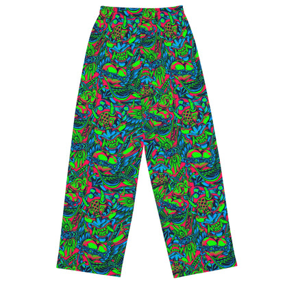 Kabuki Phantom Neon CAMO unisex wide-leg pants - Wide-leg Pants