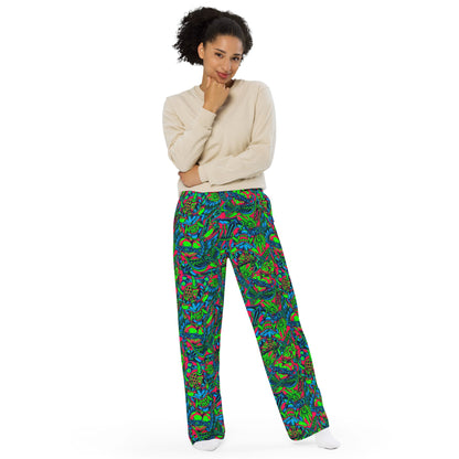 Kabuki Phantom Neon CAMO unisex wide-leg pants - Wide-leg Pants