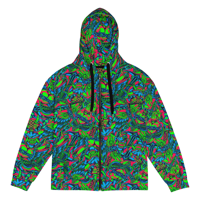 Kabuki Phantom Neon CAMO Unisex Zip Hoodie - 2XS