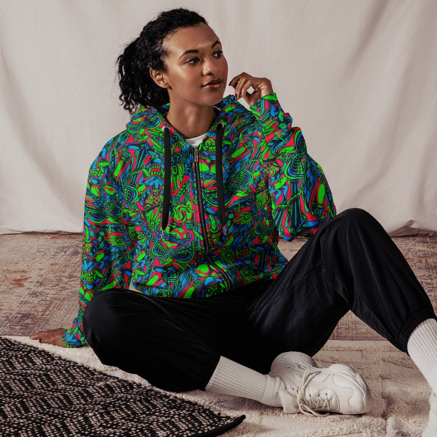 Kabuki Phantom Neon CAMO Unisex zip hoodie - Zip Hoodies