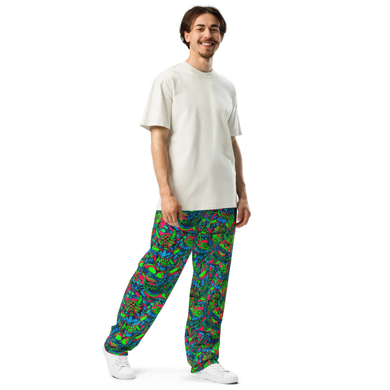 Kabuki Phantom Neon CAMO Unisex Wide-Leg Joggers