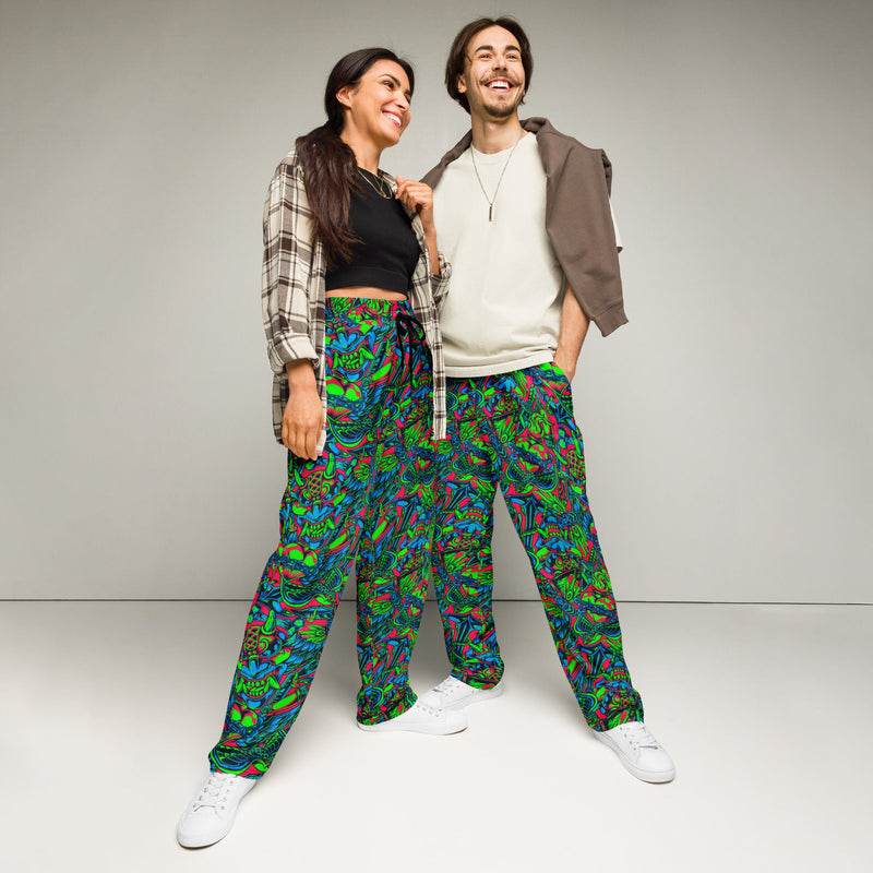 Kabuki Phantom Neon CAMO Unisex Wide-Leg Joggers - 2XS