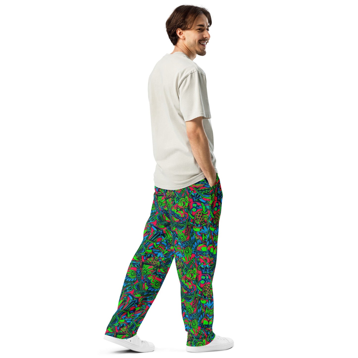 Kabuki Phantom Neon CAMO Wide-leg joggers - Joggers