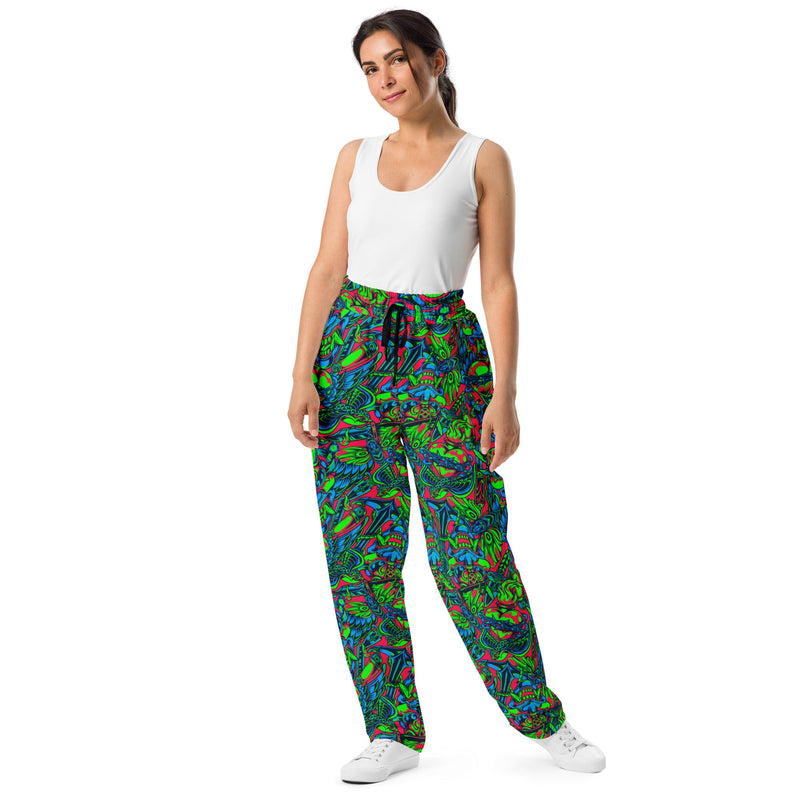 Kabuki Phantom Neon CAMO Unisex Wide-Leg Joggers