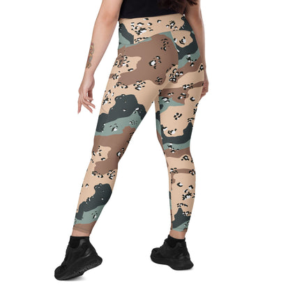 Kazakhstan Chocolate Chip Desert CAMO Leggings with pockets - Womens With Pockets