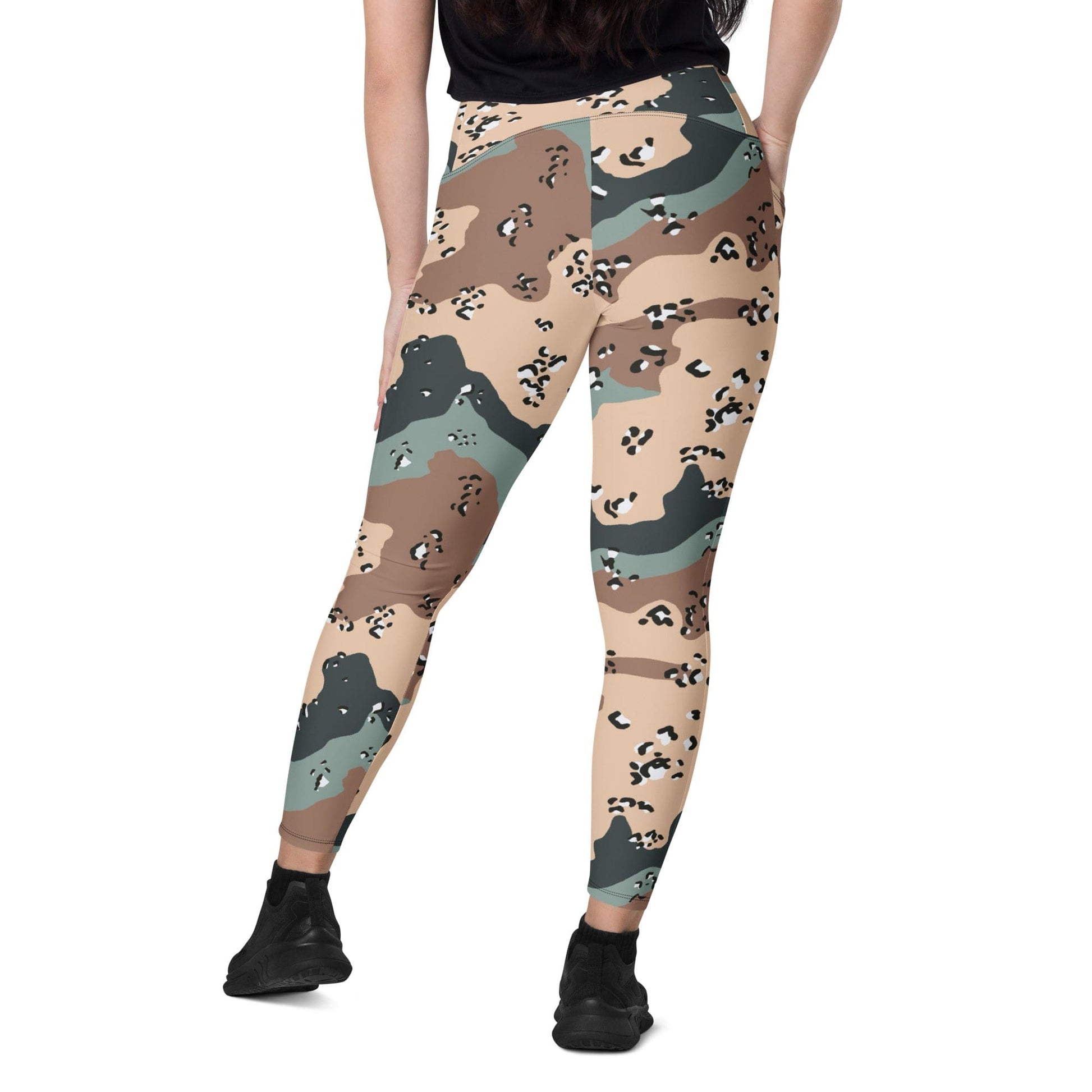 Kazakhstan Chocolate Chip Desert CAMO Leggings with pockets - Womens With Pockets