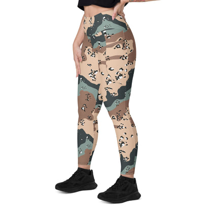 Kazakhstan Chocolate Chip Desert CAMO Leggings with pockets - Womens With Pockets