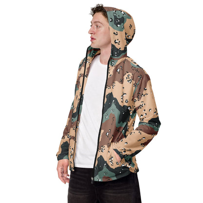 Kazakhstan Chocolate Chip Desert CAMO Men’s windbreaker - XS - Mens Windbreaker