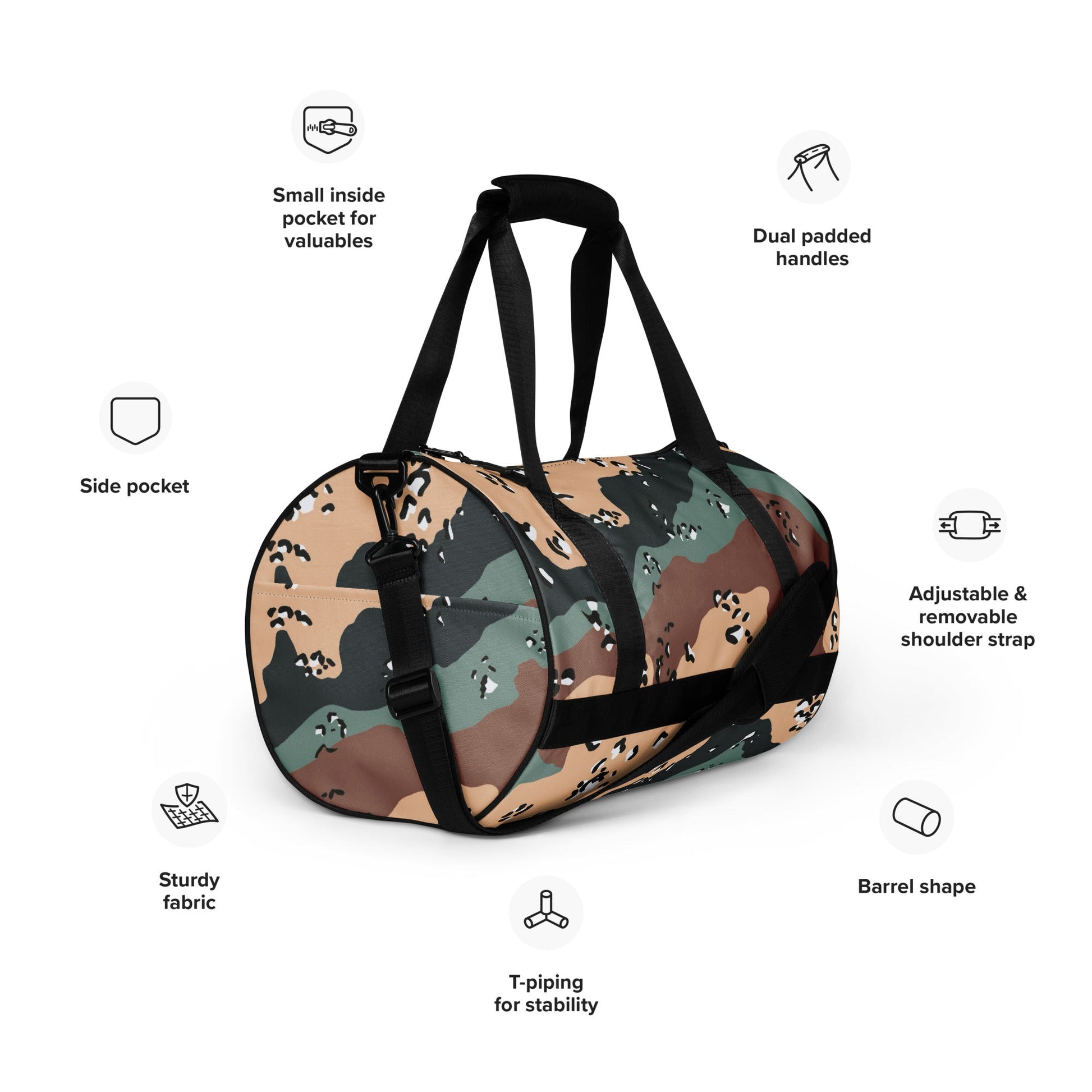 Kazakhstan Chocolate Chip CAMO gym bag - Gym Bags