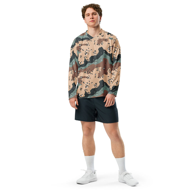 Chocolate Chip Kazakhstan Steppe CAMO Unisex Hockey Fan Jersey