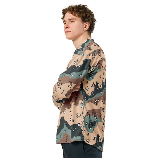 Chocolate Chip Kazakhstan Steppe CAMO Unisex Hockey Fan Jersey - 2XS