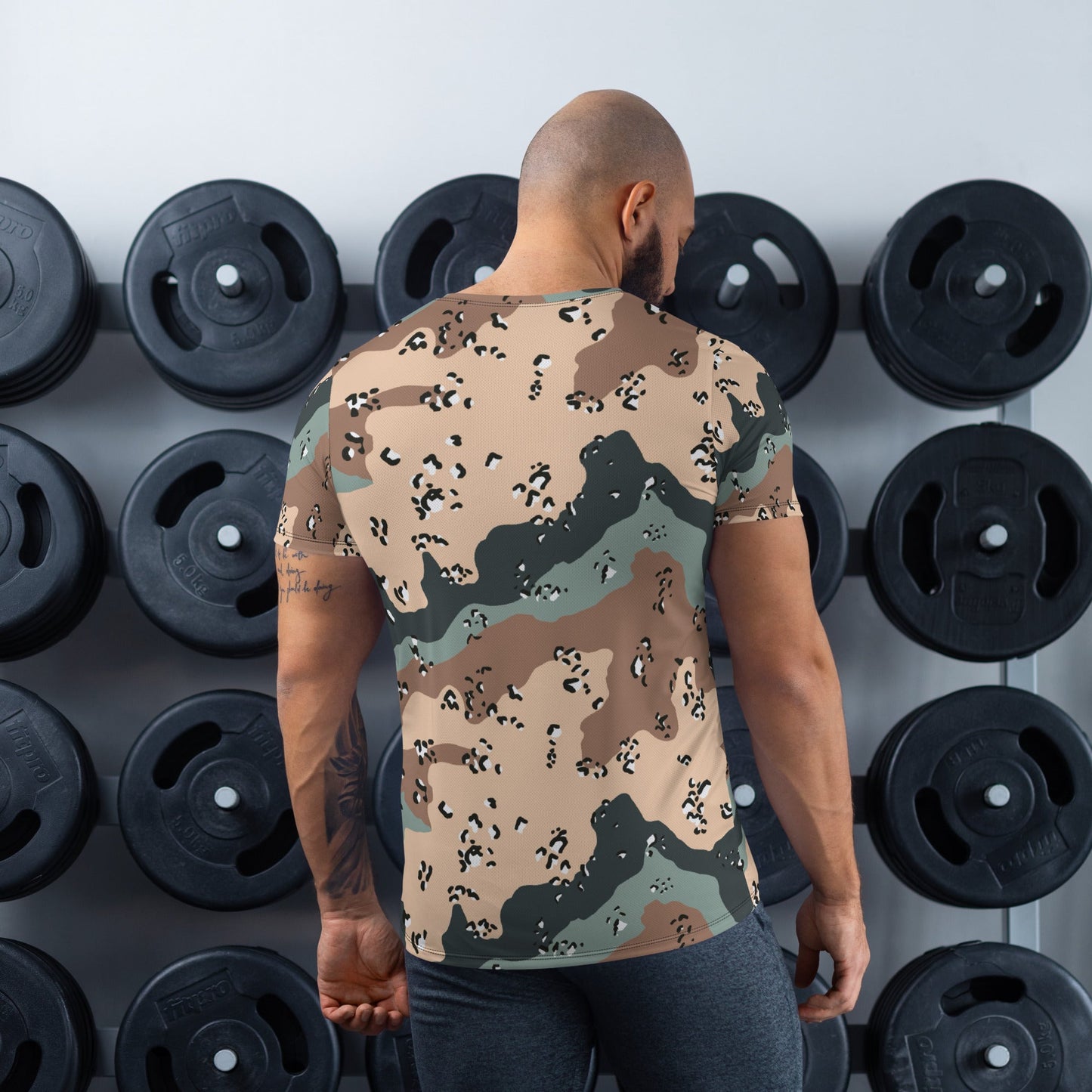 Kazakhstan Chocolate Chip CAMO Mens Athletic T-shirt - T-Shirts