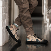Chocolate Chip Kazakhstan Steppe CAMO Mens High-Top Canvas Shoes - Black / 5