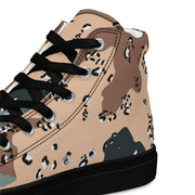 Chocolate Chip Kazakhstan Steppe CAMO Mens High-Top Canvas Shoes