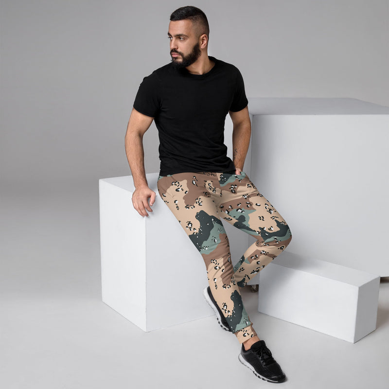 Chocolate Chip Kazakhstan Steppe CAMO Mens Joggers - XS - Men
