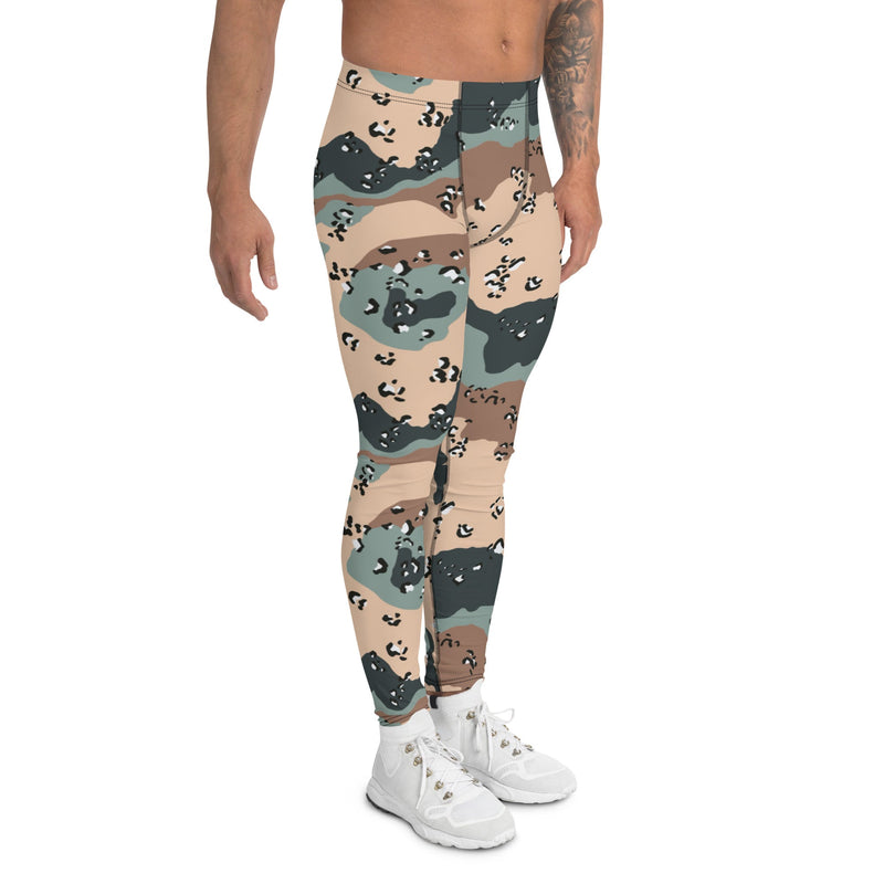 Chocolate Chip Kazakhstan Steppe CAMO Mens Leggings - Men