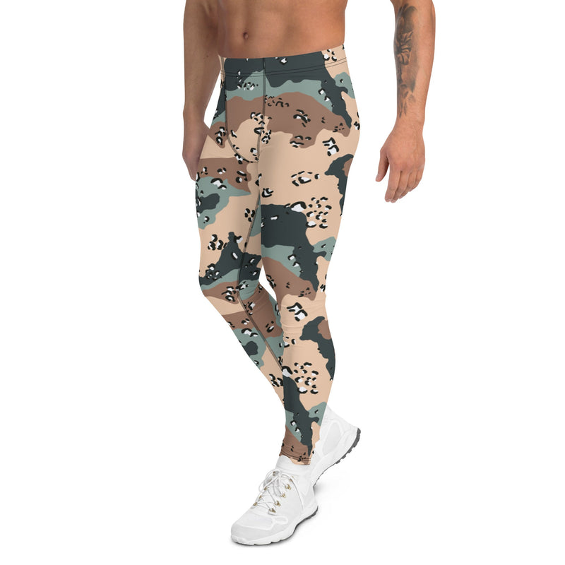 Chocolate Chip Kazakhstan Steppe CAMO Mens Leggings - Men
