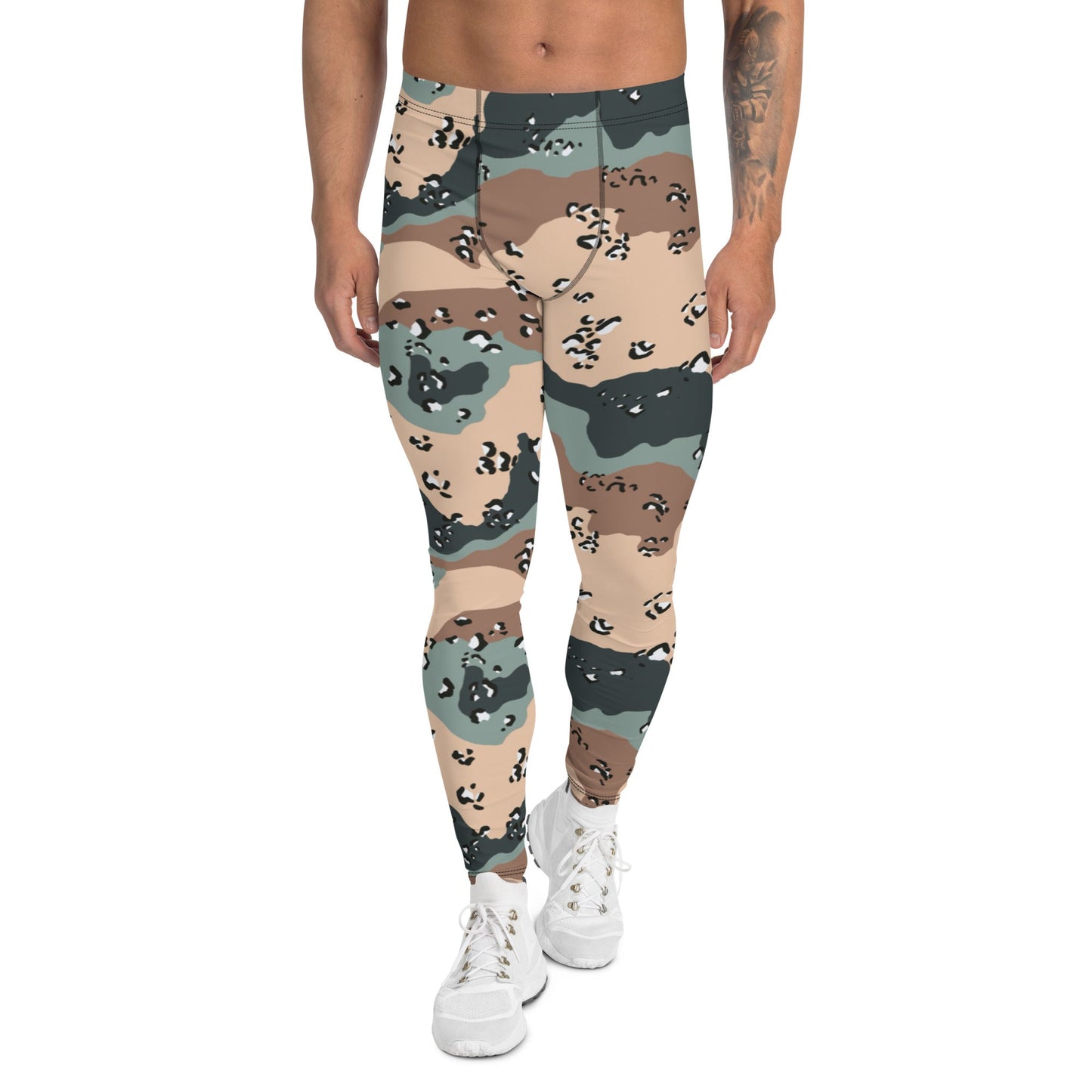 Kazakhstan Chocolate Chip CAMO Mens Leggings - XS