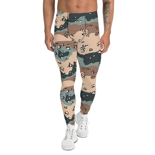 Kazakhstan Chocolate Chip CAMO Mens Leggings - XS