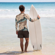 Chocolate Chip Kazakhstan Steppe CAMO Mens Long-Sleeve Rash Guard