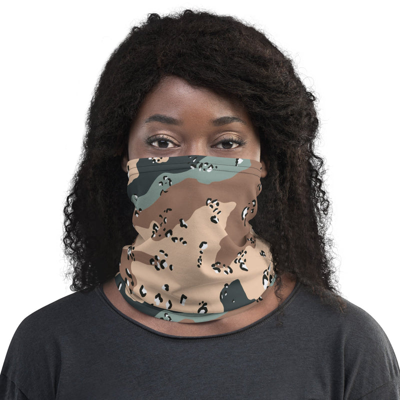 Chocolate Chip Kazakhstan Steppe CAMO Neck Gaiter - Head