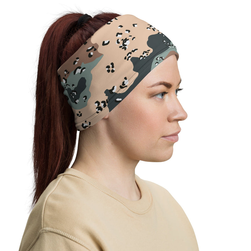 Chocolate Chip Kazakhstan Steppe CAMO Neck Gaiter - Head