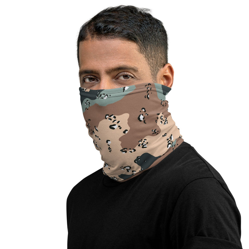 Chocolate Chip Kazakhstan Steppe CAMO Neck Gaiter - Head