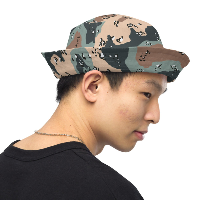 Chocolate Chip Kazakhstan Steppe CAMO Reversible Bucket Hat - Head