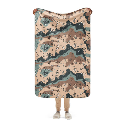 Kazakhstan Chocolate Chip CAMO Sherpa blanket - 37″×57″ - Blankets