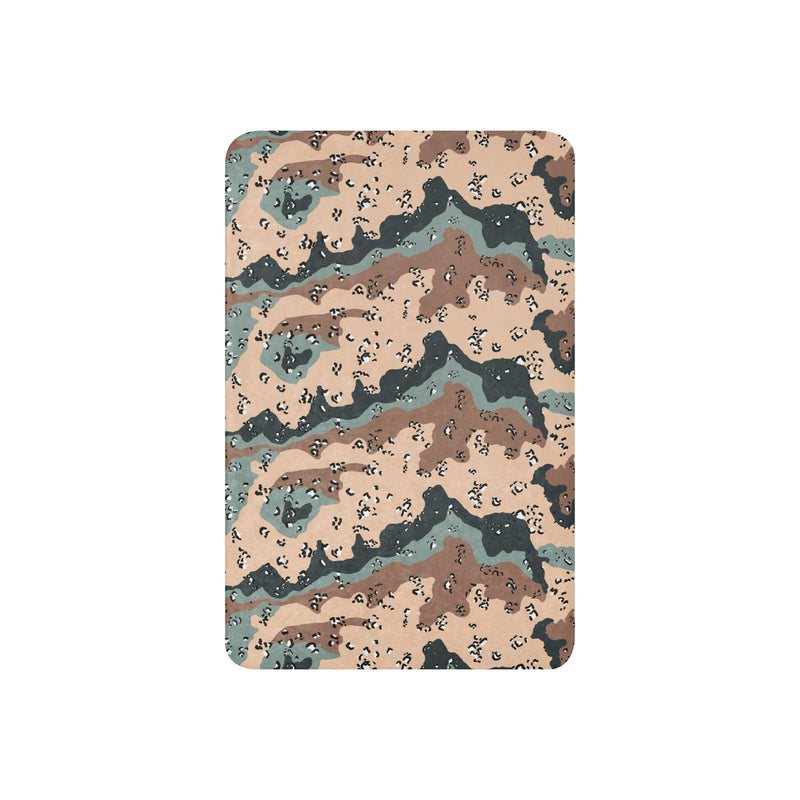 Chocolate Chip Kazakhstan Steppe CAMO Sherpa Blanket