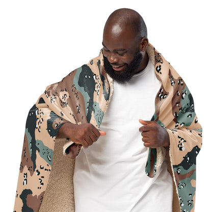 Kazakhstan Chocolate Chip CAMO Sherpa blanket - Blankets