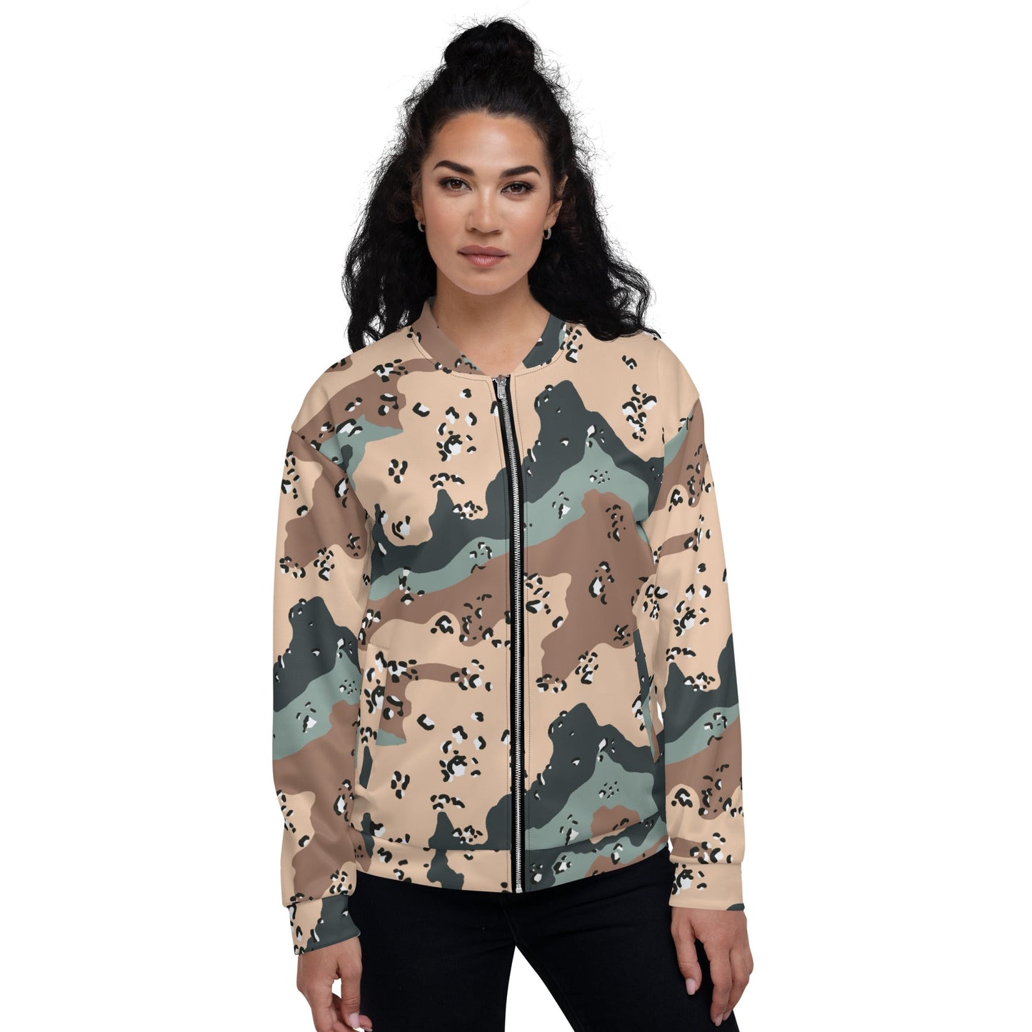 Kazakhstan Chocolate Chip CAMO Unisex Bomber Jacket - Jackets