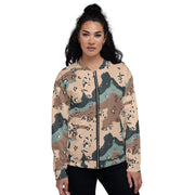 Chocolate Chip Kazakhstan Steppe CAMO Unisex Bomber Jacket