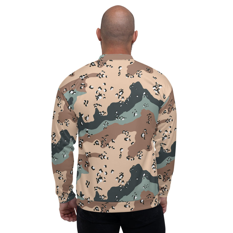 Chocolate Chip Kazakhstan Steppe CAMO Unisex Bomber Jacket