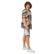 Chocolate Chip Kazakhstan Steppe CAMO Unisex Short-Sleeve Button Shirt - Button-Up