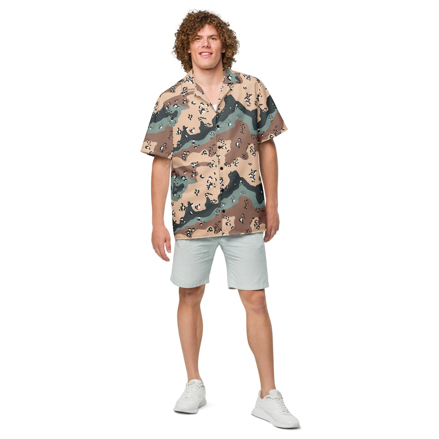 Kazakhstan Chocolate Chip CAMO Unisex button shirt - Button Shirts