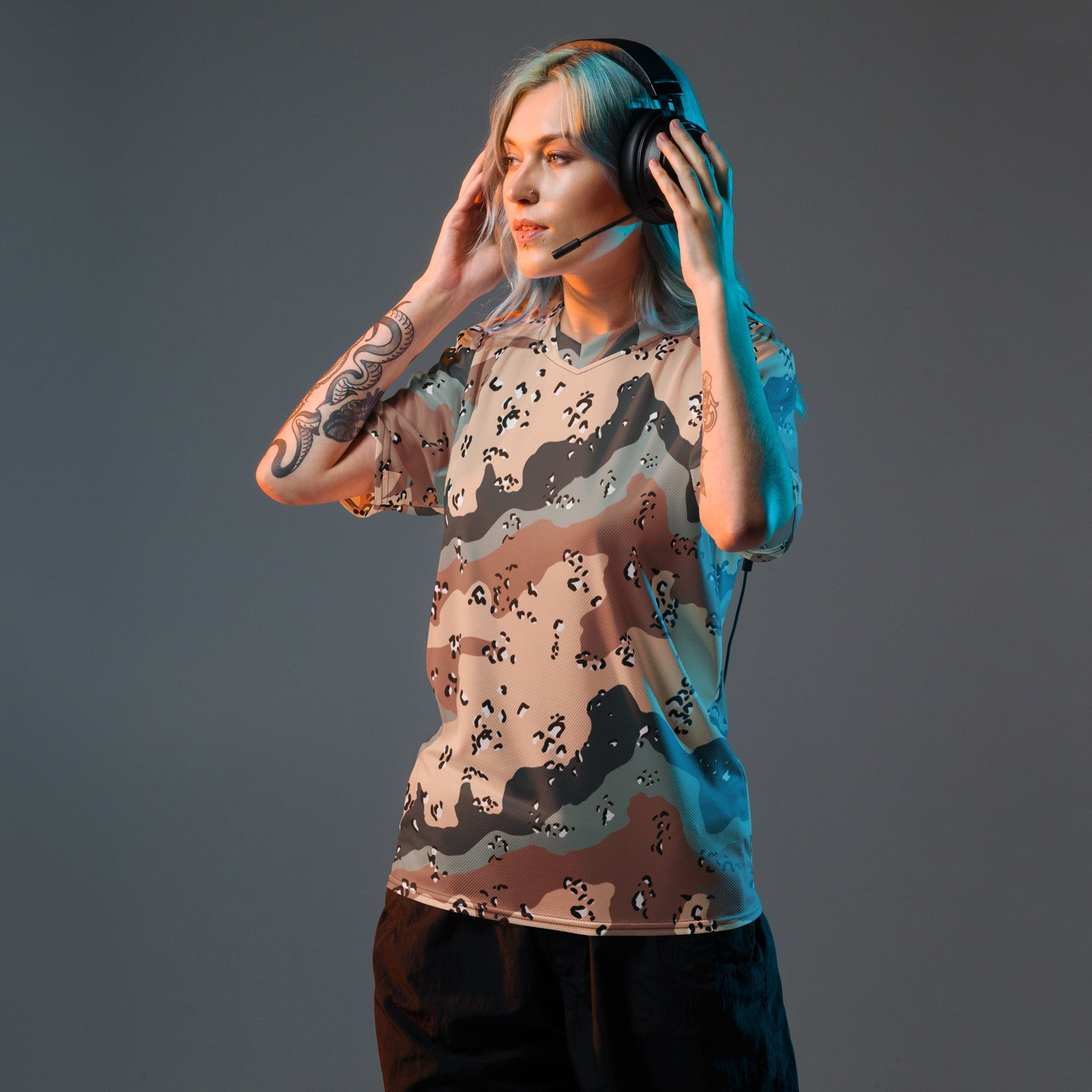 Kazakhstan Chocolate Chip CAMO unisex sports jersey - Sports Jerseys