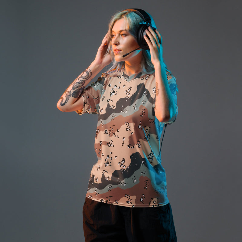 Chocolate Chip Kazakhstan Steppe CAMO Unisex Sports Jersey