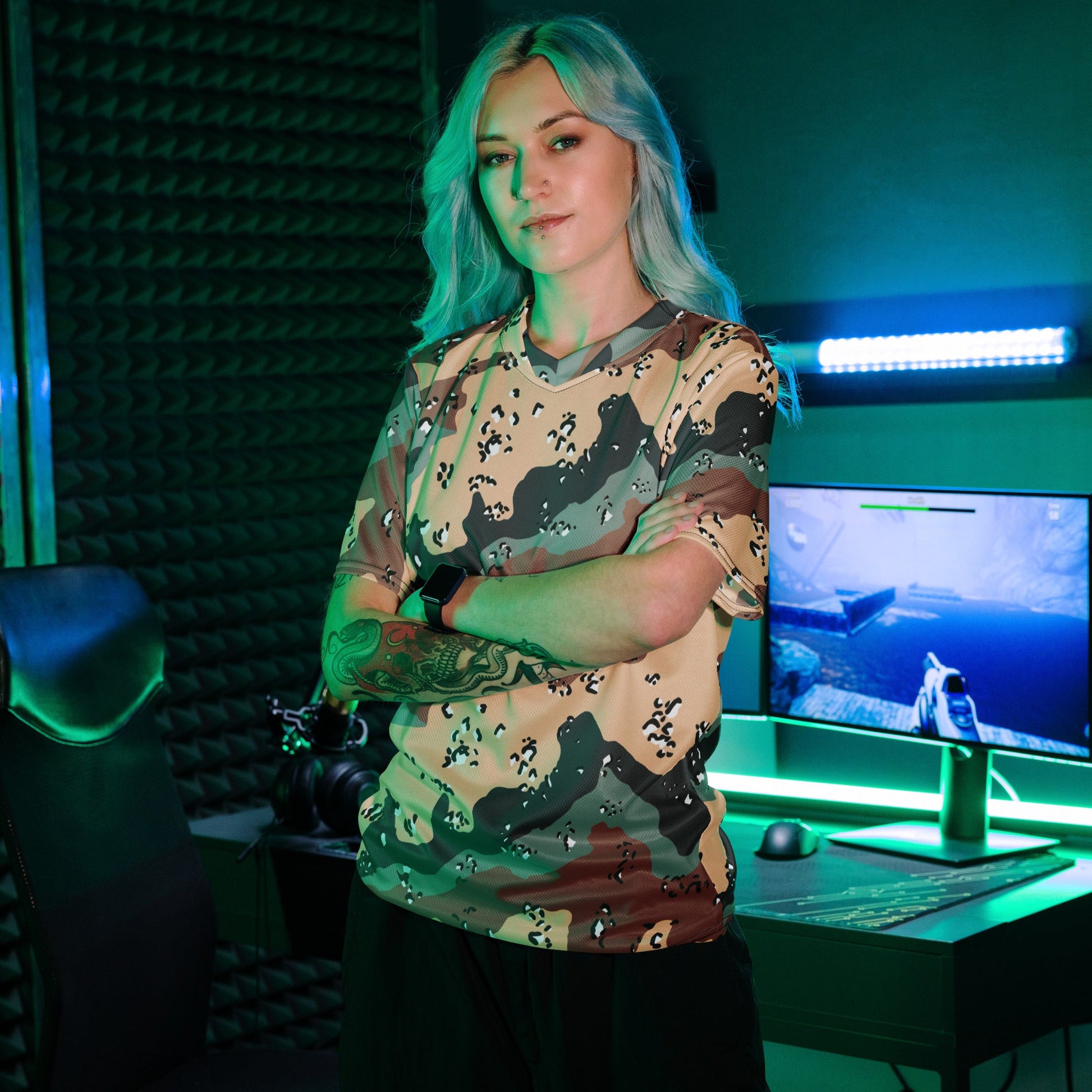 Kazakhstan Chocolate Chip CAMO unisex sports jersey - Sports Jerseys