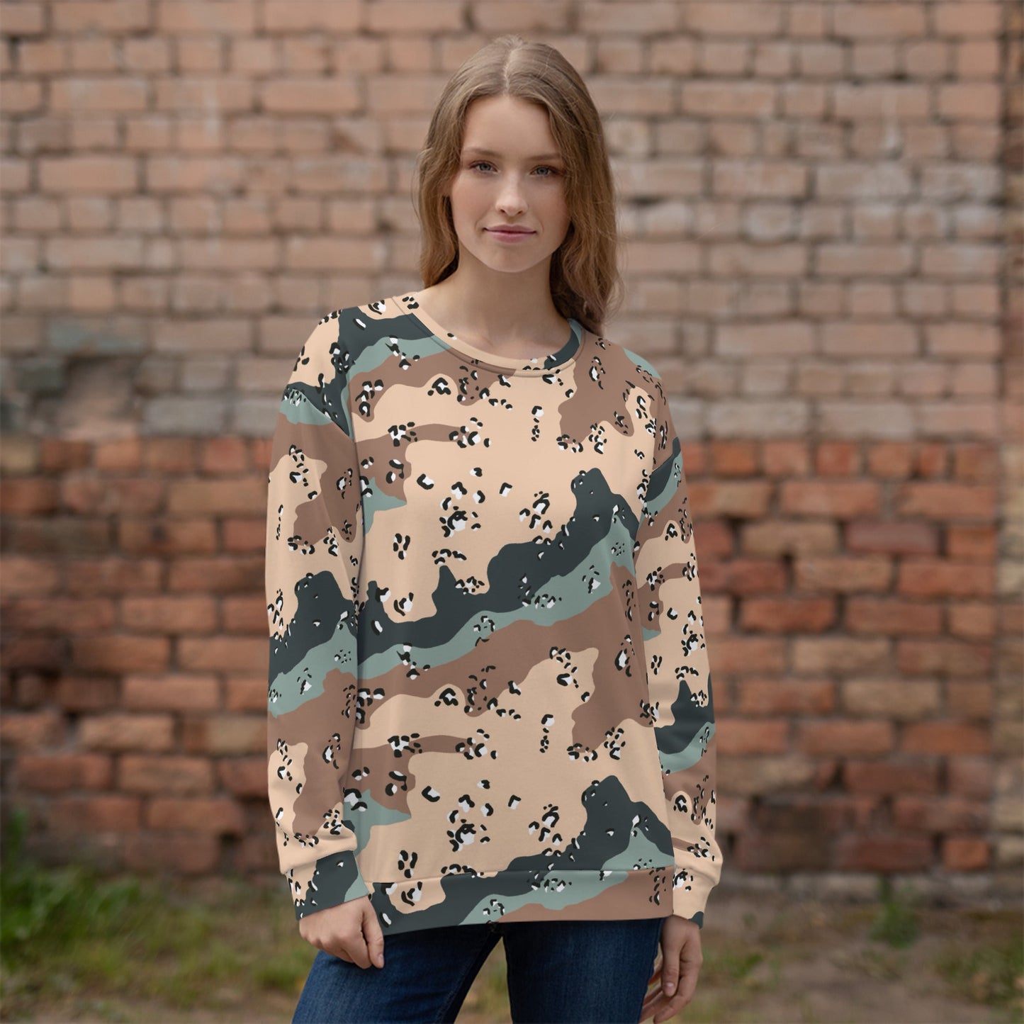 Kazakhstan Chocolate Chip CAMO Unisex Sweatshirt - Sweatshirts