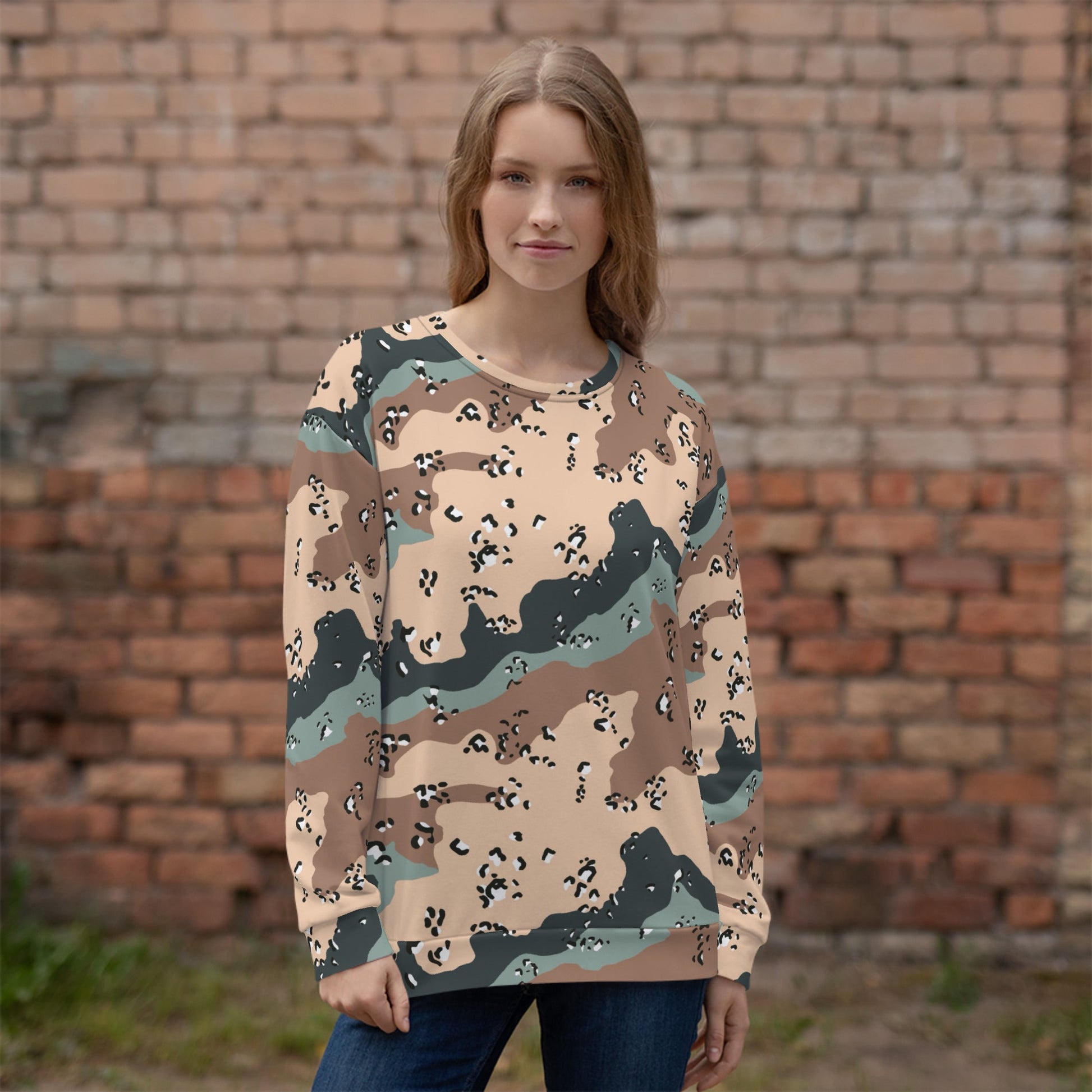 Kazakhstan Chocolate Chip CAMO Unisex Sweatshirt - Sweatshirts