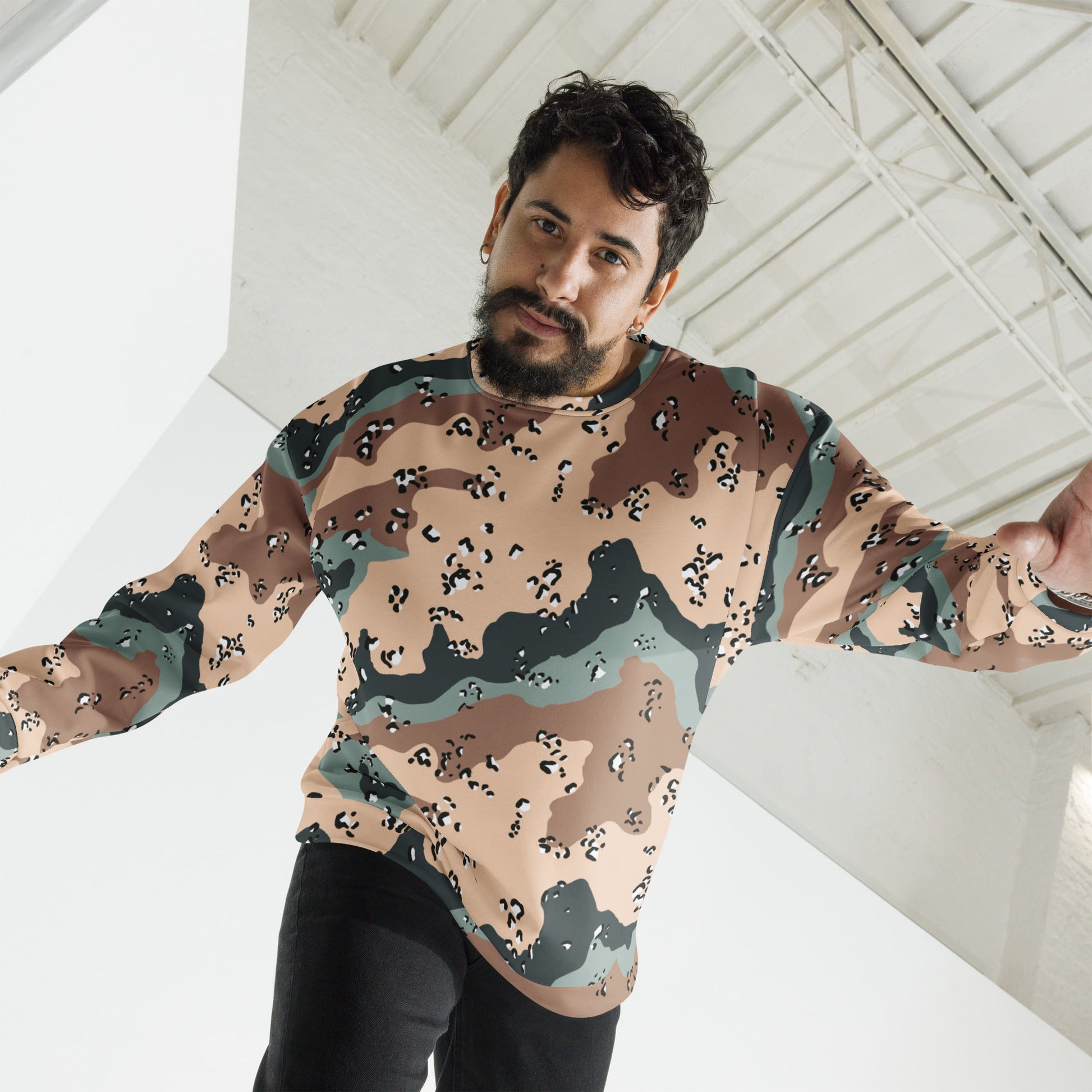 Kazakhstan Chocolate Chip CAMO Unisex Sweatshirt - Sweatshirts