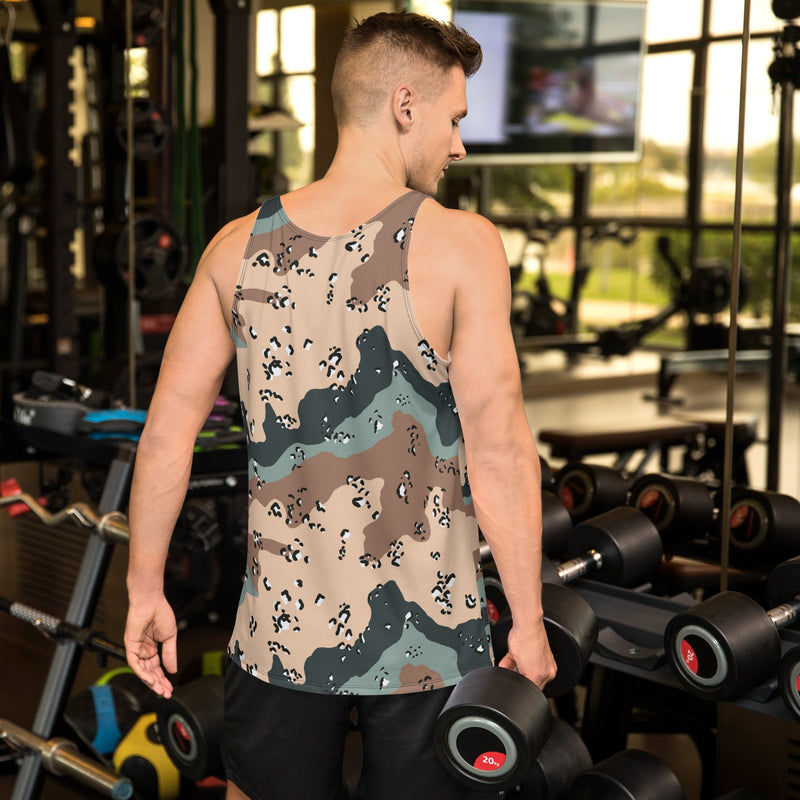 Chocolate Chip Kazakhstan Steppe CAMO Unisex Tank Top - Shirt