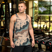 Chocolate Chip Kazakhstan Steppe CAMO Unisex Tank Top - XS - Shirt