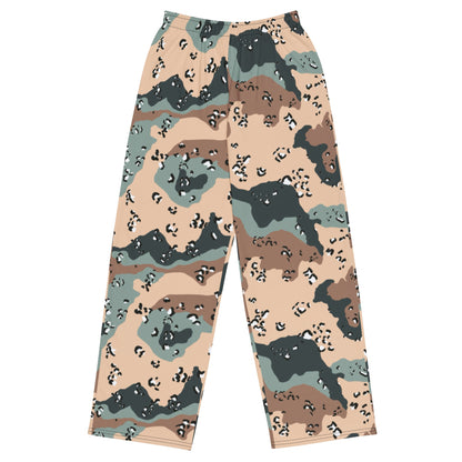 Kazakhstan Chocolate Chip CAMO unisex wide-leg pants - 2XS - Wide-leg Pants