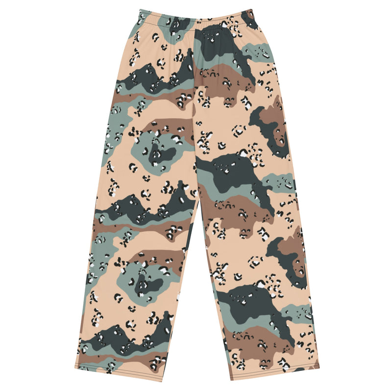 Chocolate Chip Kazakhstan Steppe CAMO Unisex Wide-Leg Leisure Pants - 2XS - Pant