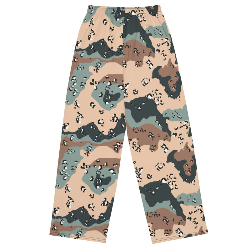 Chocolate Chip Kazakhstan Steppe CAMO Unisex Wide-Leg Leisure Pants - Pant