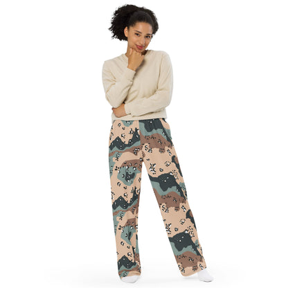 Kazakhstan Chocolate Chip CAMO unisex wide-leg pants - Wide-leg Pants